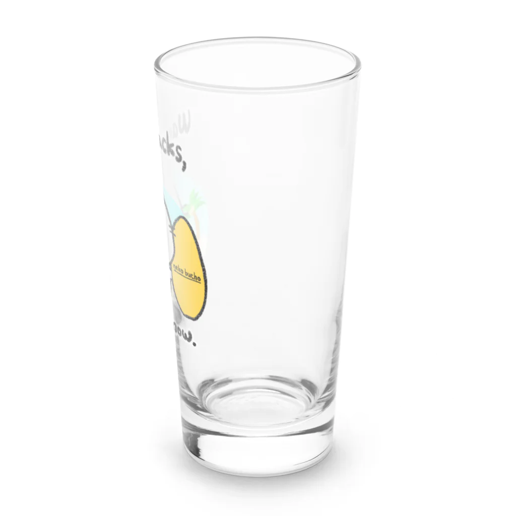 Momotamaのグッズ：サーファーねこ部長「Wave backs, Come on now.」 Long Sized Water Glass :right