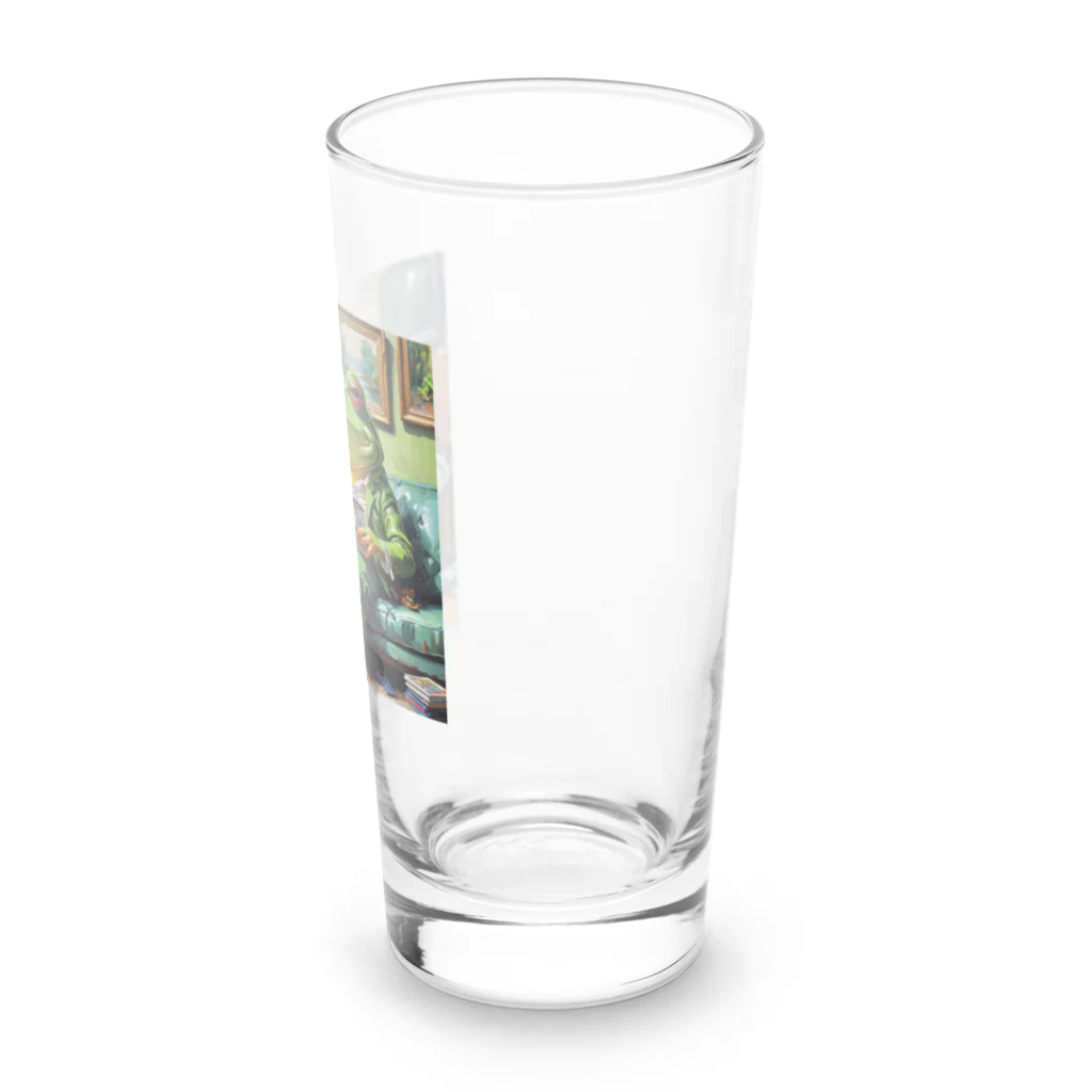 zukit4sのジョークを言っているカエル Long Sized Water Glass :right