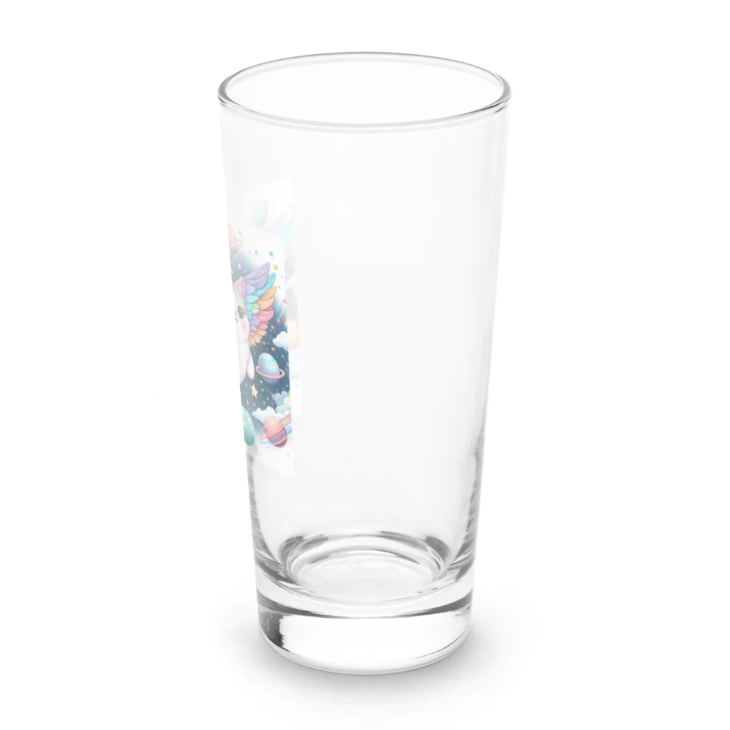 キャットパラダイス☆彡のユニ猫　宇宙空間 Long Sized Water Glass :right