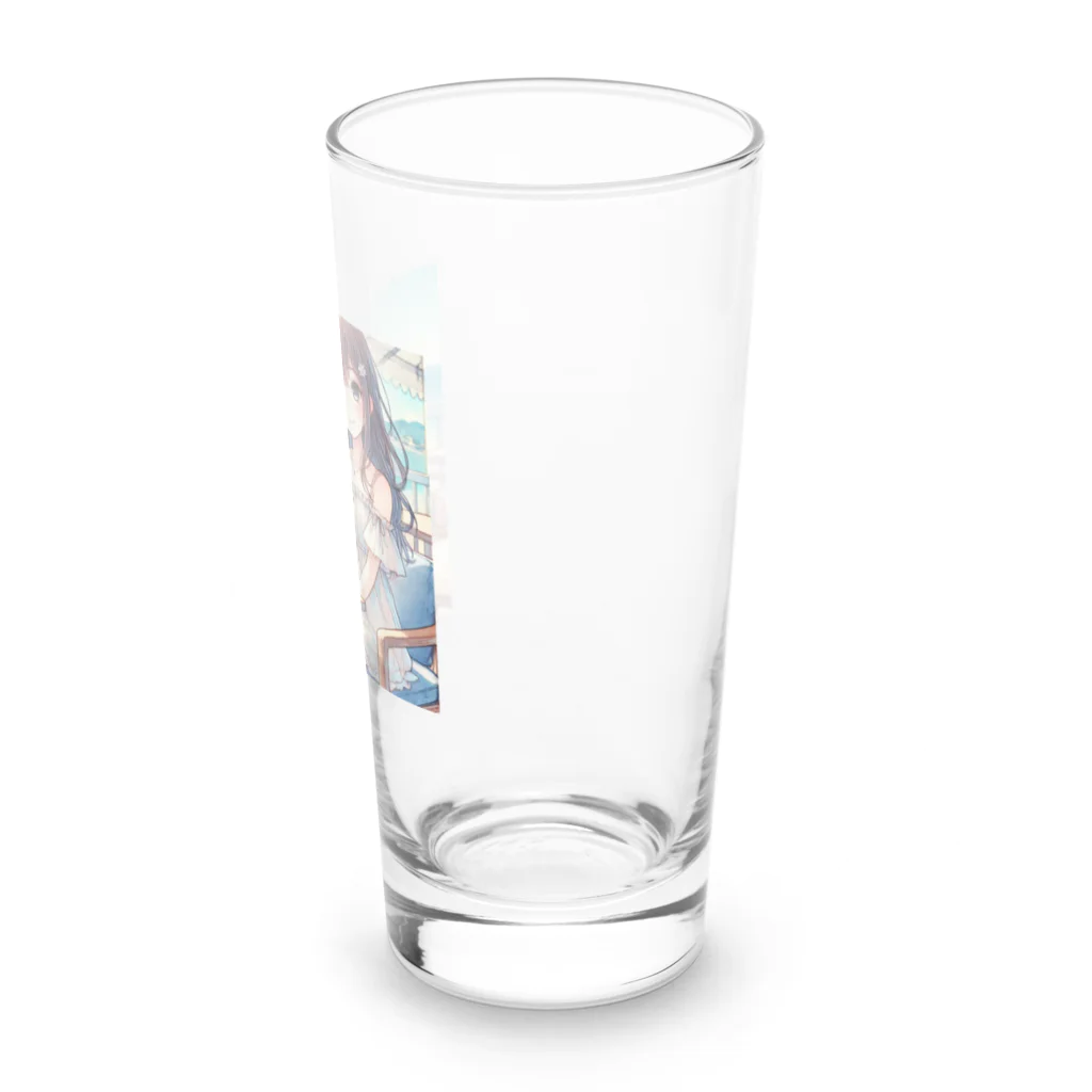 trypsin8080の浜辺のカフェで Long Sized Water Glass :right