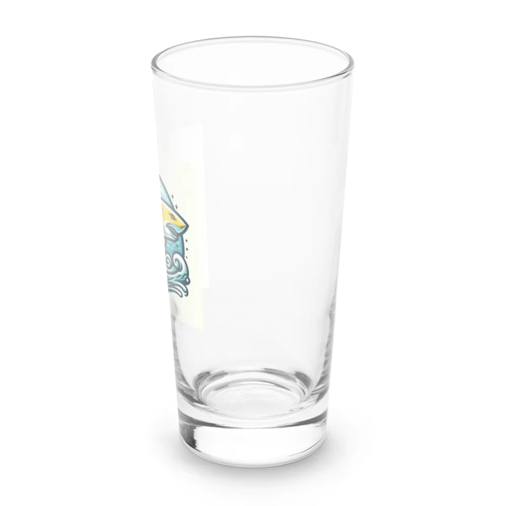 マリンの黄色いサメ Long Sized Water Glass :right