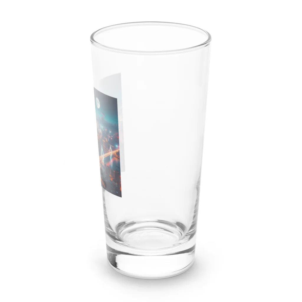 Teesignsの月夜に輝く未来都市 Long Sized Water Glass :right