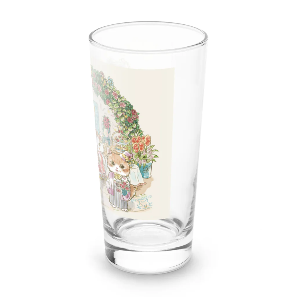 猫のきぬくんのお店のベーカリーこげまるスタッフ御一行様 Long Sized Water Glass :right