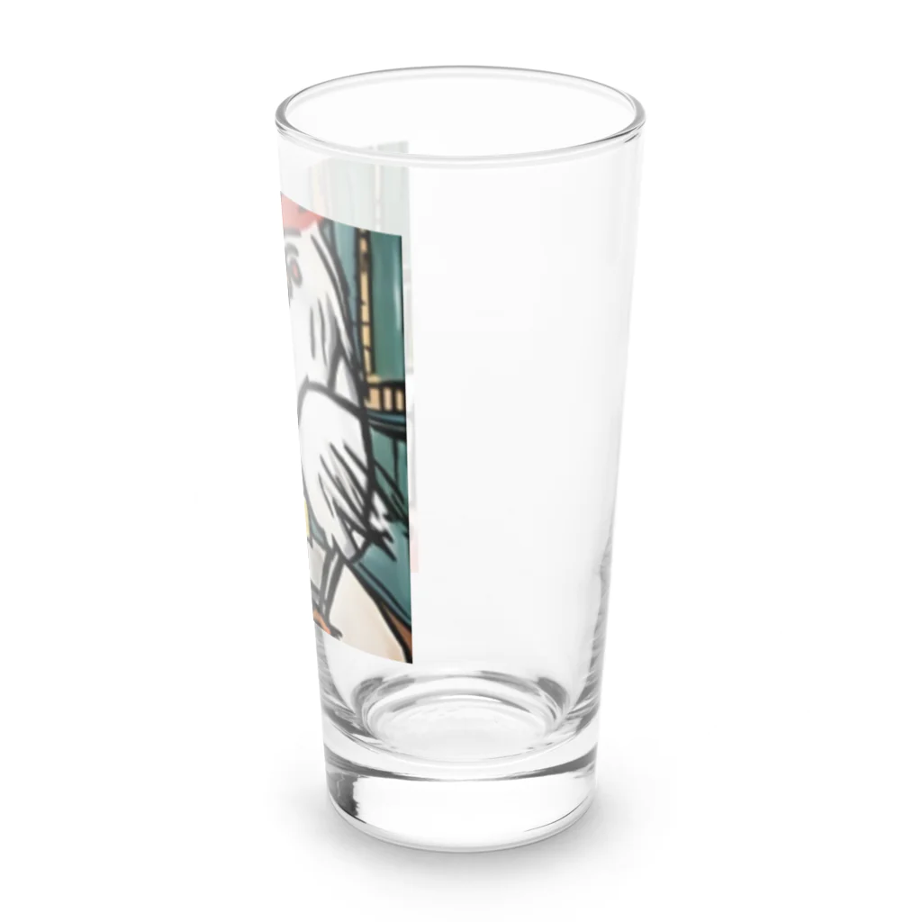 Ppit8のにわとりさん朝ごはんを食べる！ Long Sized Water Glass :right