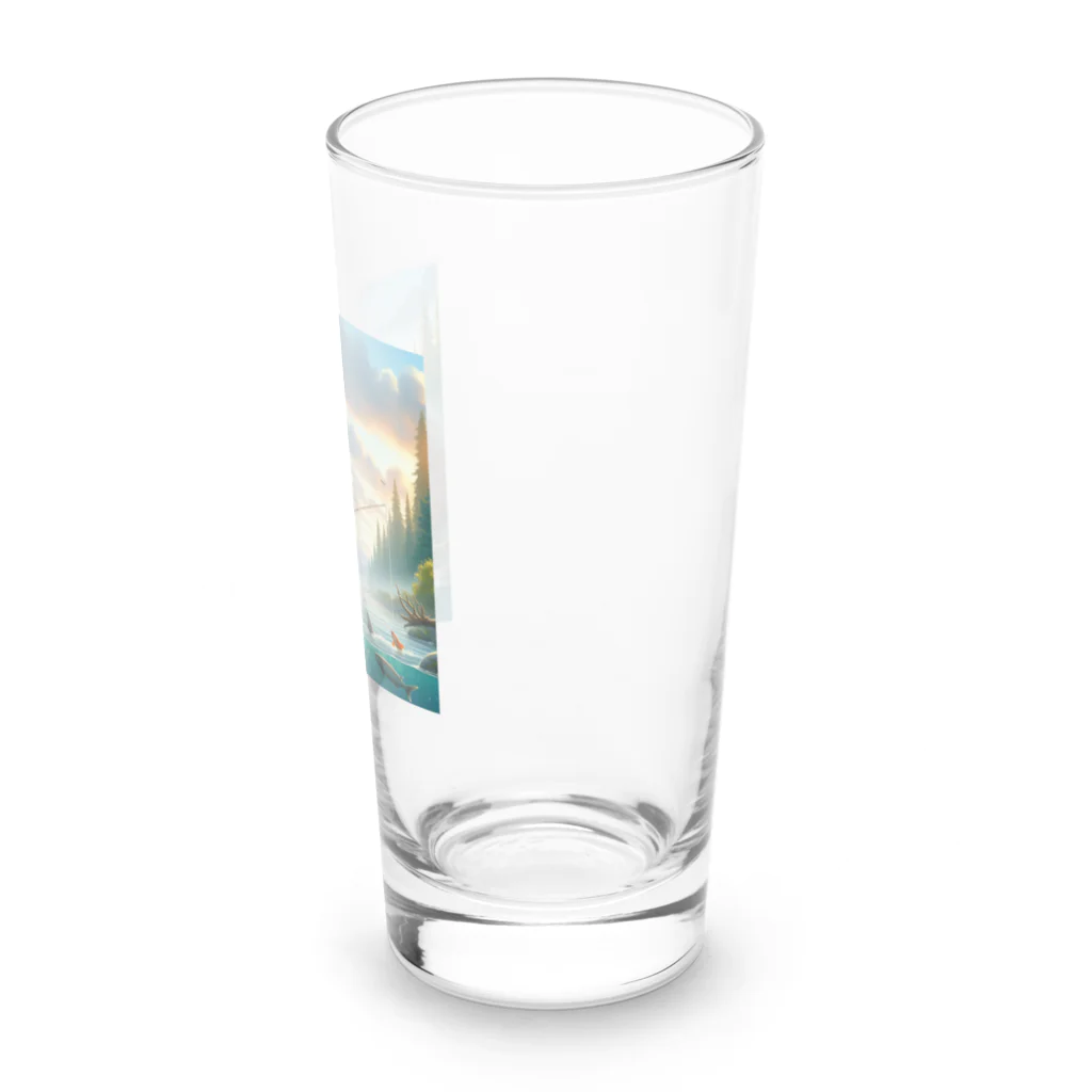 daichan Marketの熊の親子 Long Sized Water Glass :right