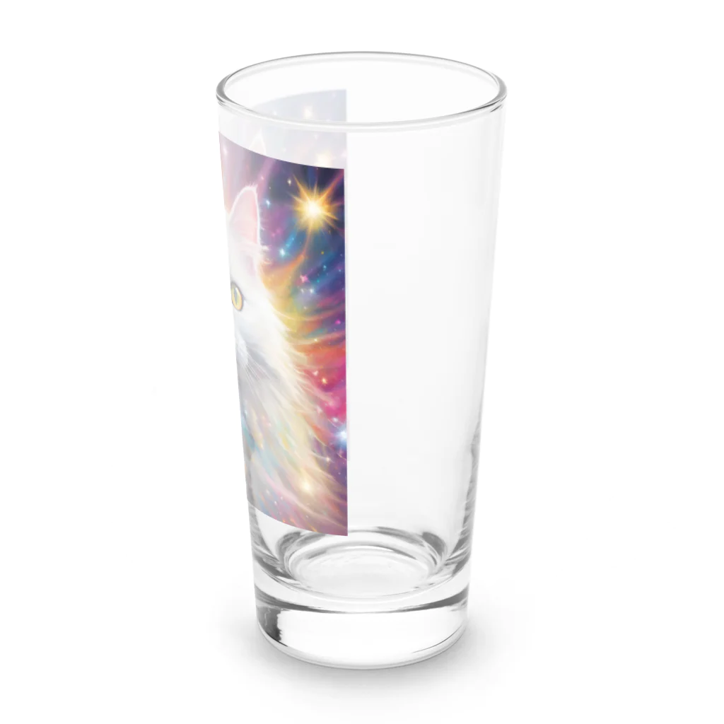 はなにゃんのおうちの虹色に輝くかわいい白猫ちゃん2 Long Sized Water Glass :right