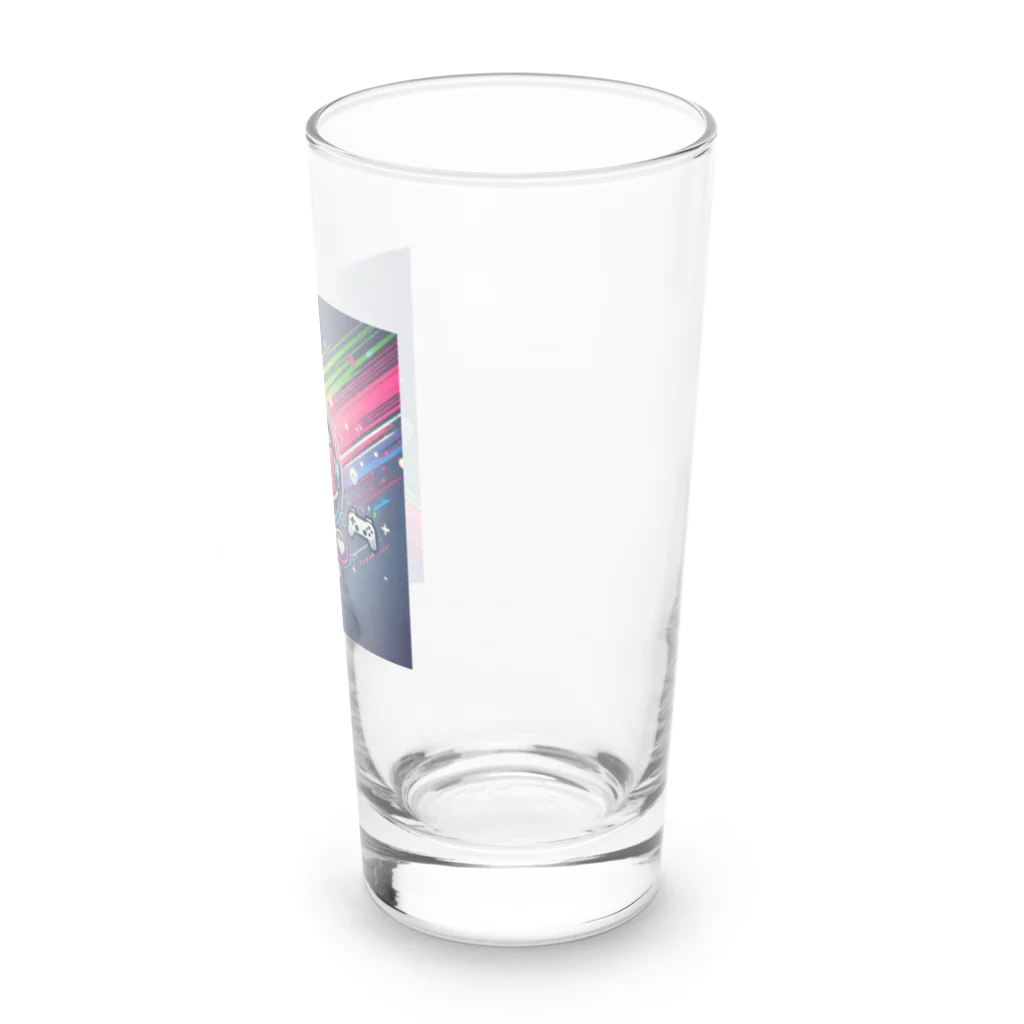 大野裕希_Twitch配信者の大野裕希 ゲームロゴ Long Sized Water Glass :right
