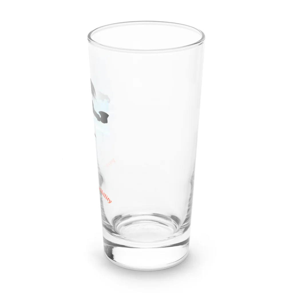 Lily bird（リリーバード）のジャズダンサーシルエット 大きな光 英字ロゴ Long Sized Water Glass :right