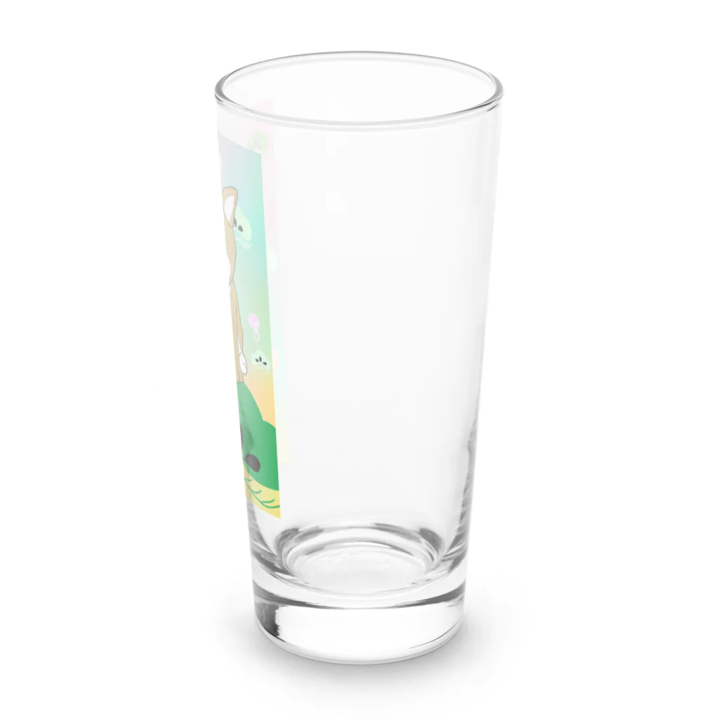 Lily bird（リリーバード）のにこにこ柴犬 和柄② Long Sized Water Glass :right