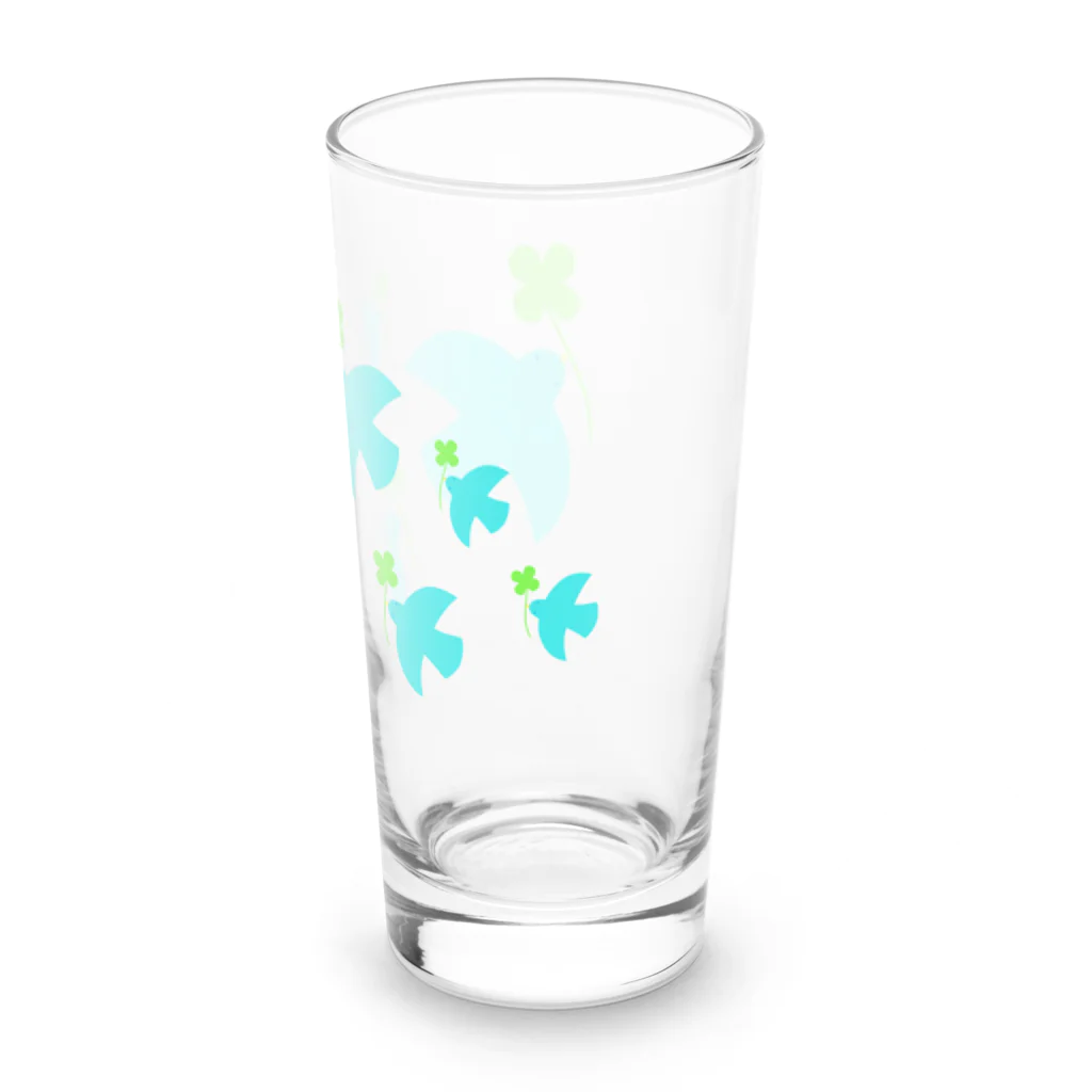 AROMA☆LOVELYのクローバーを運ぶ鳥 Long Sized Water Glass :right