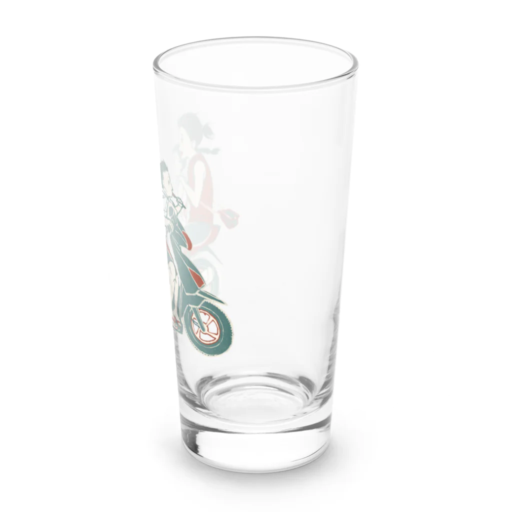 IZANAMI by Akane Yabushitaの【バリの人々】バイク家族乗り Long Sized Water Glass :right