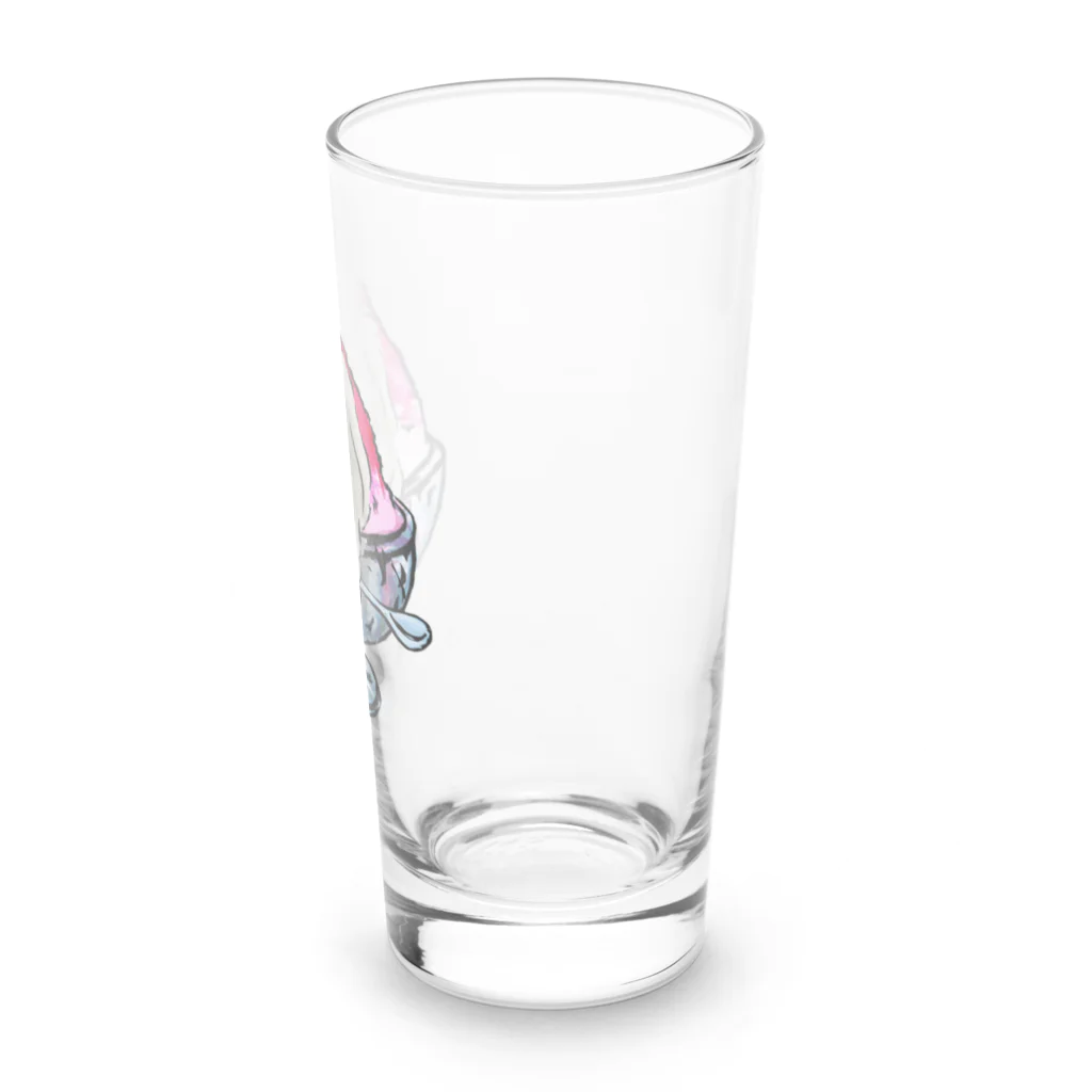 犬グッズの店しえるぶるーのかき氷ワンちゃん　氷イチゴ　ペキニーズ　フォーン Long Sized Water Glass :right