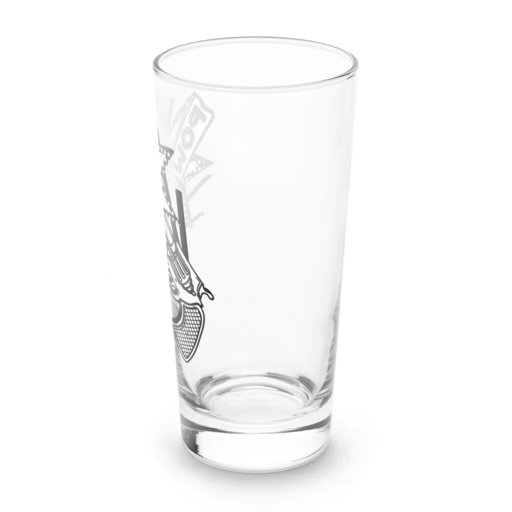 Cɐkeccooのおもちゃのピストル-モノクロ Long Sized Water Glass :right