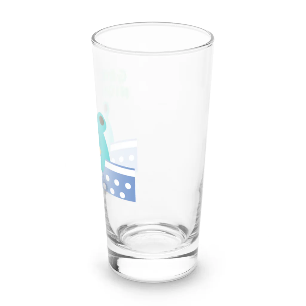 カエルたんのお店のカエルたんがオヤスミ Long Sized Water Glass :right