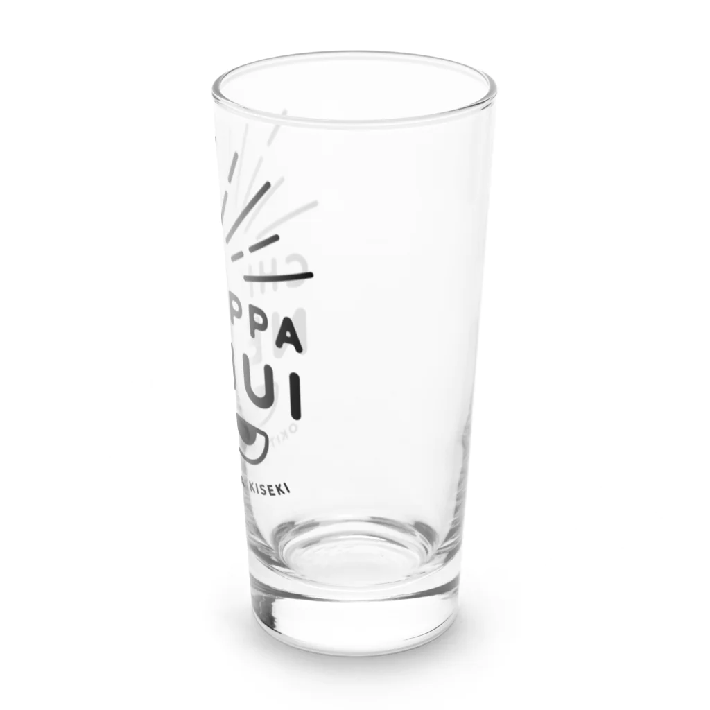 SANKAKU DESIGN STOREのちかっぱ眠い。～起きてるのが奇跡～ふたつめ黒 Long Sized Water Glass :right