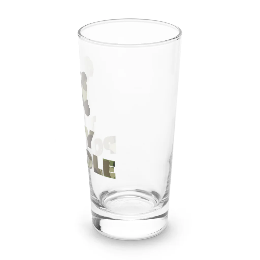 onehappinessのトイプードル　迷彩柄 Long Sized Water Glass :right