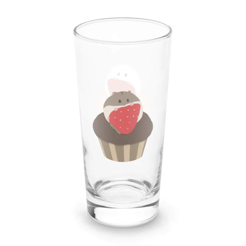 なてぃ子.  ハムスターのカップケーキハムたち Long Sized Water Glass :right