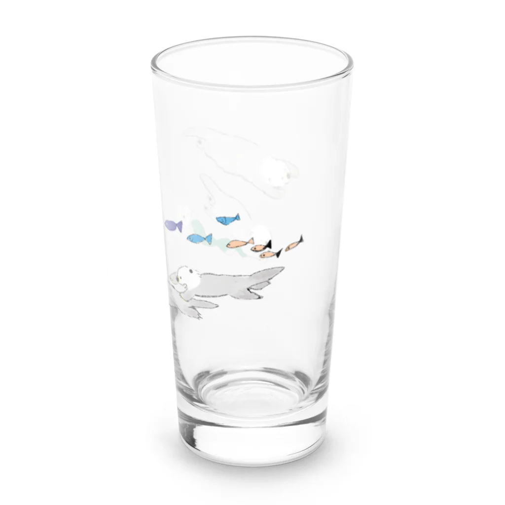 ももろ のラッコの群れ Long Sized Water Glass :right