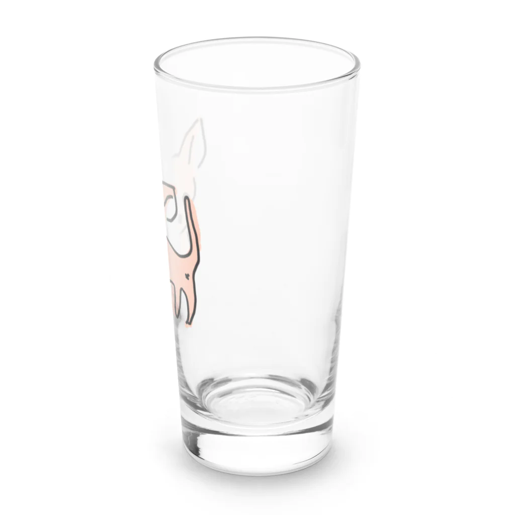 akane_art（茜音工房）のゆるチワワ（オレンジ） Long Sized Water Glass :right