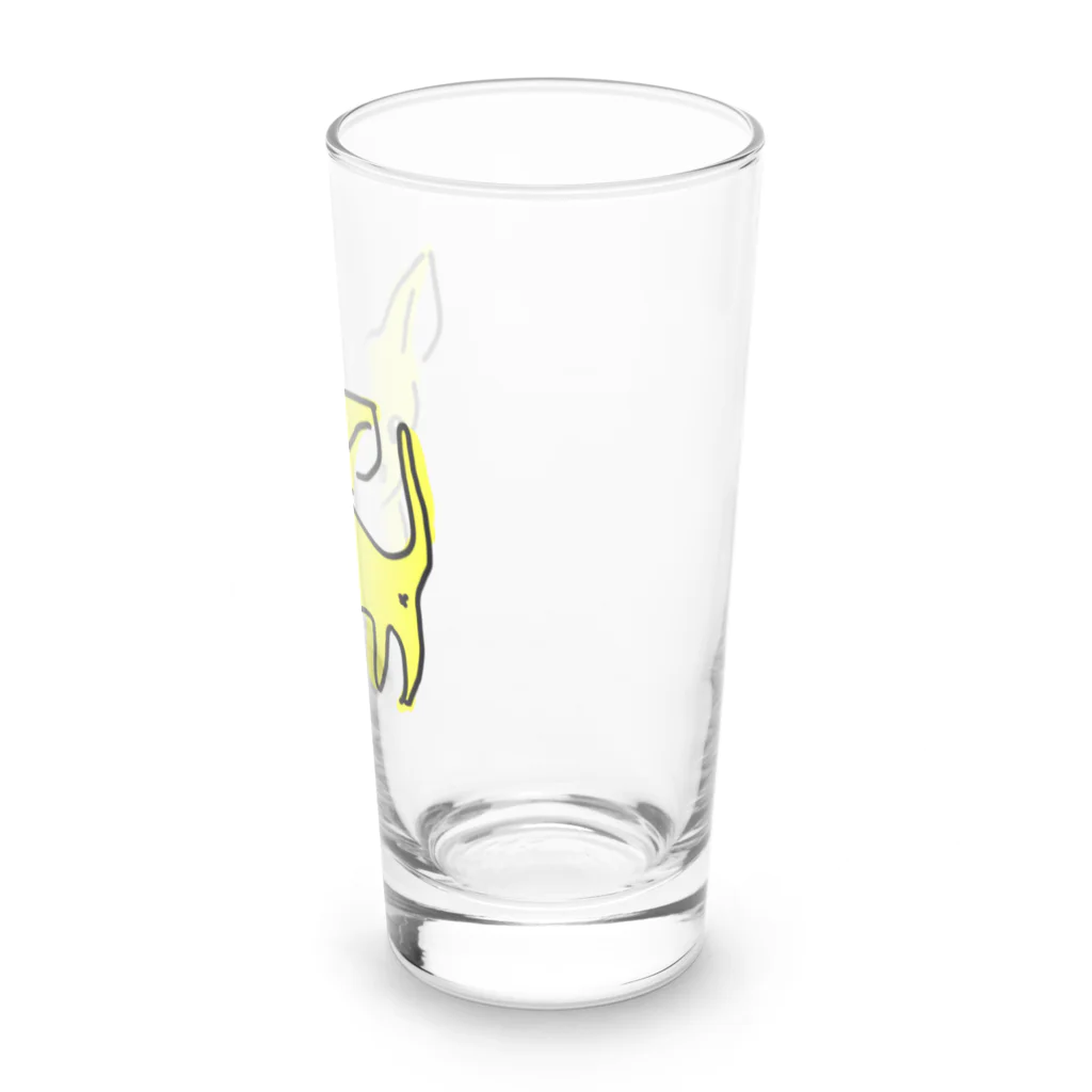 akane_art（茜音工房）のゆるチワワ（イエロー） Long Sized Water Glass :right