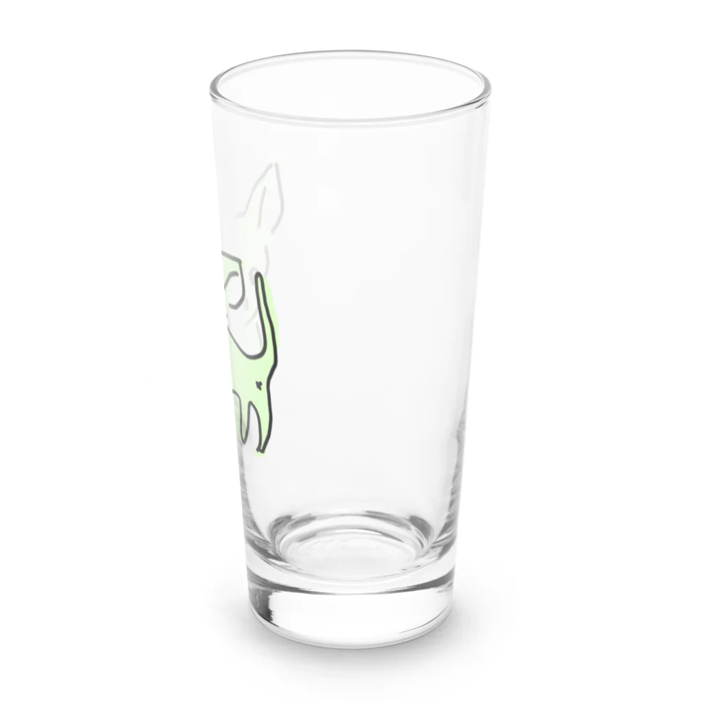 akane_art（茜音工房）のゆるチワワ（グリーン） Long Sized Water Glass :right