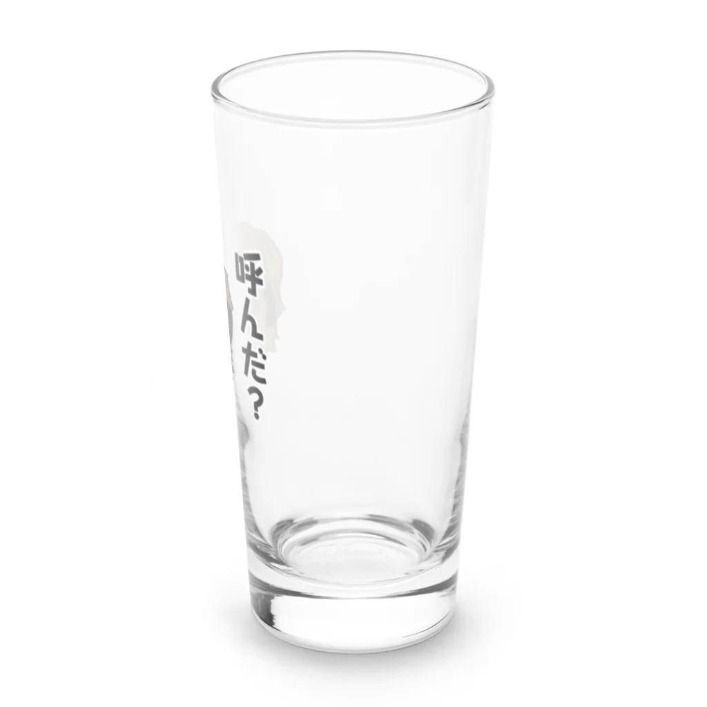 ペキニーズ好きによるペキニーズグッズ屋さんのブラックマスクのペキニーズ Long Sized Water Glass :right