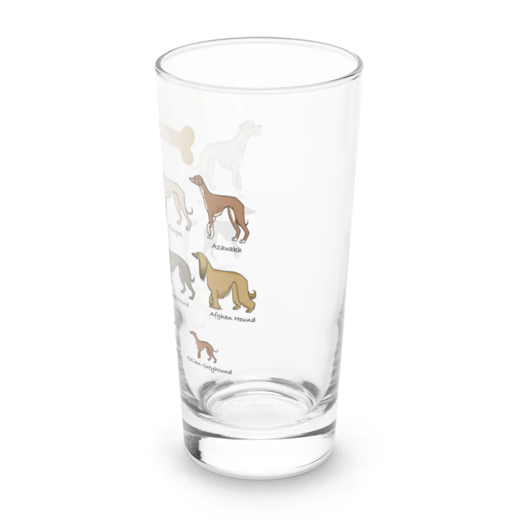 豆つぶのSighthound Friends(淡色推奨) Long Sized Water Glass :right