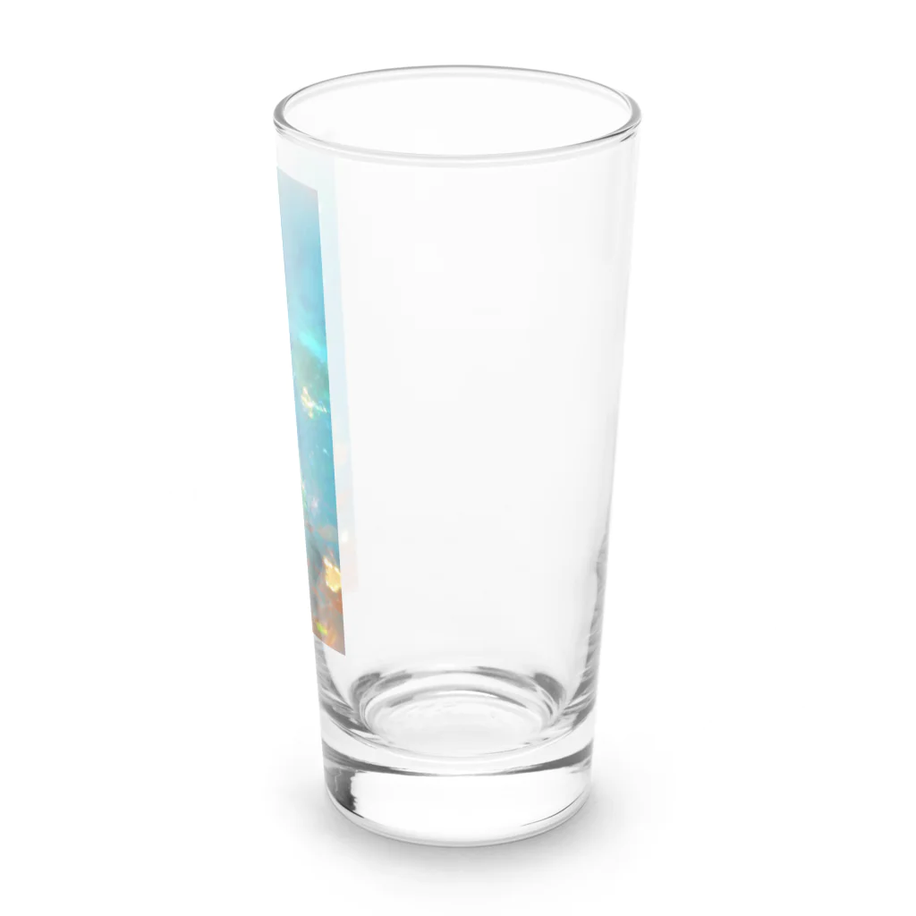 easygoing_dogのキラキラ（ネオンブルー） Long Sized Water Glass :right