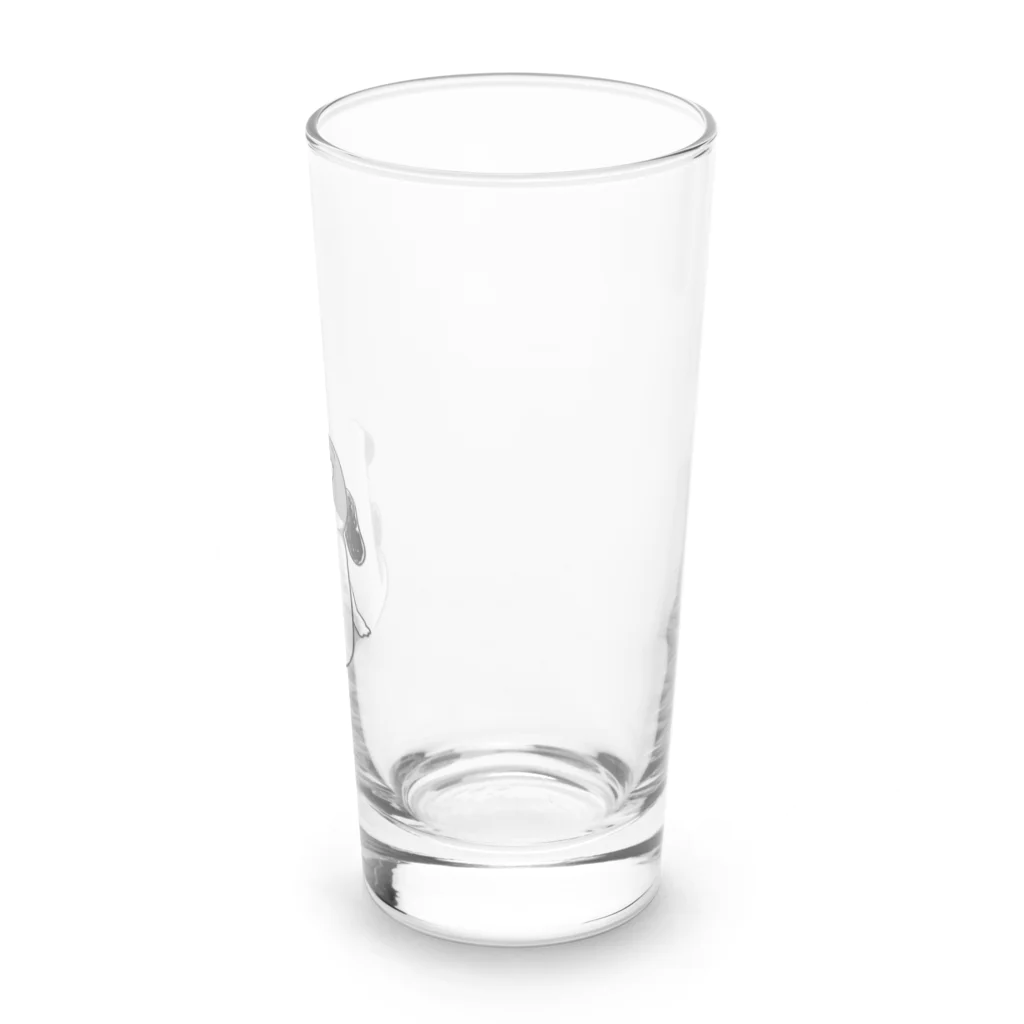 マツバラのもじゃまるはーい！　白黒 Long Sized Water Glass :right
