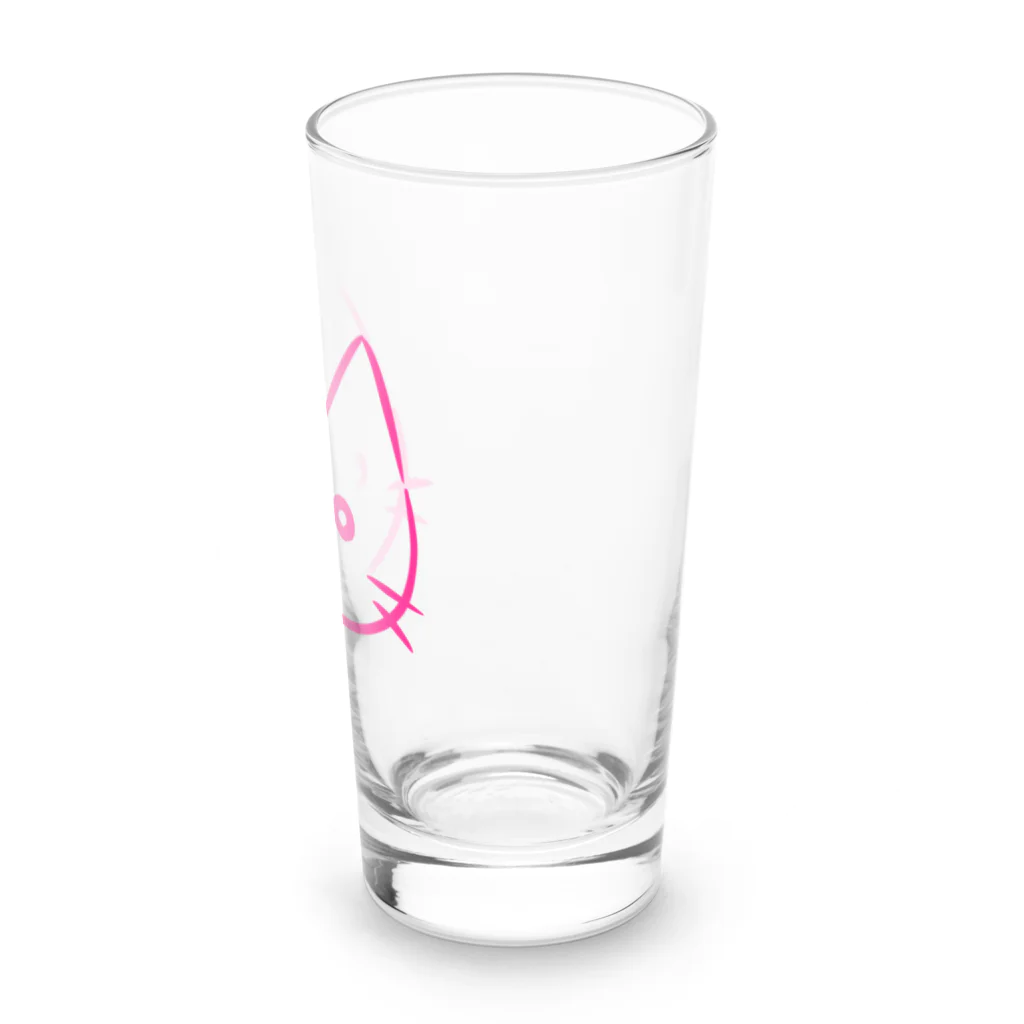 武者小路夕桐のピンク猫 Long Sized Water Glass :right