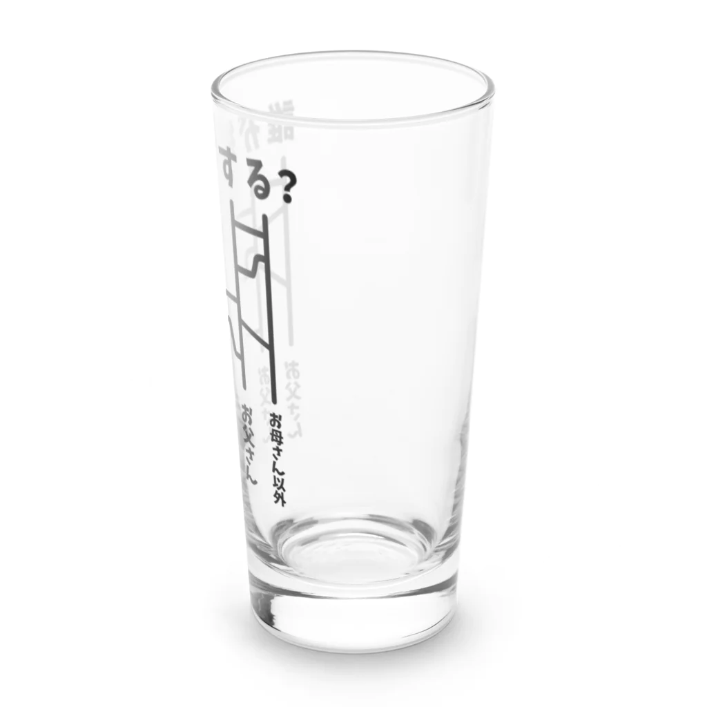 ハナのお店の誰が掃除する？（あみだくじ） Long Sized Water Glass :right