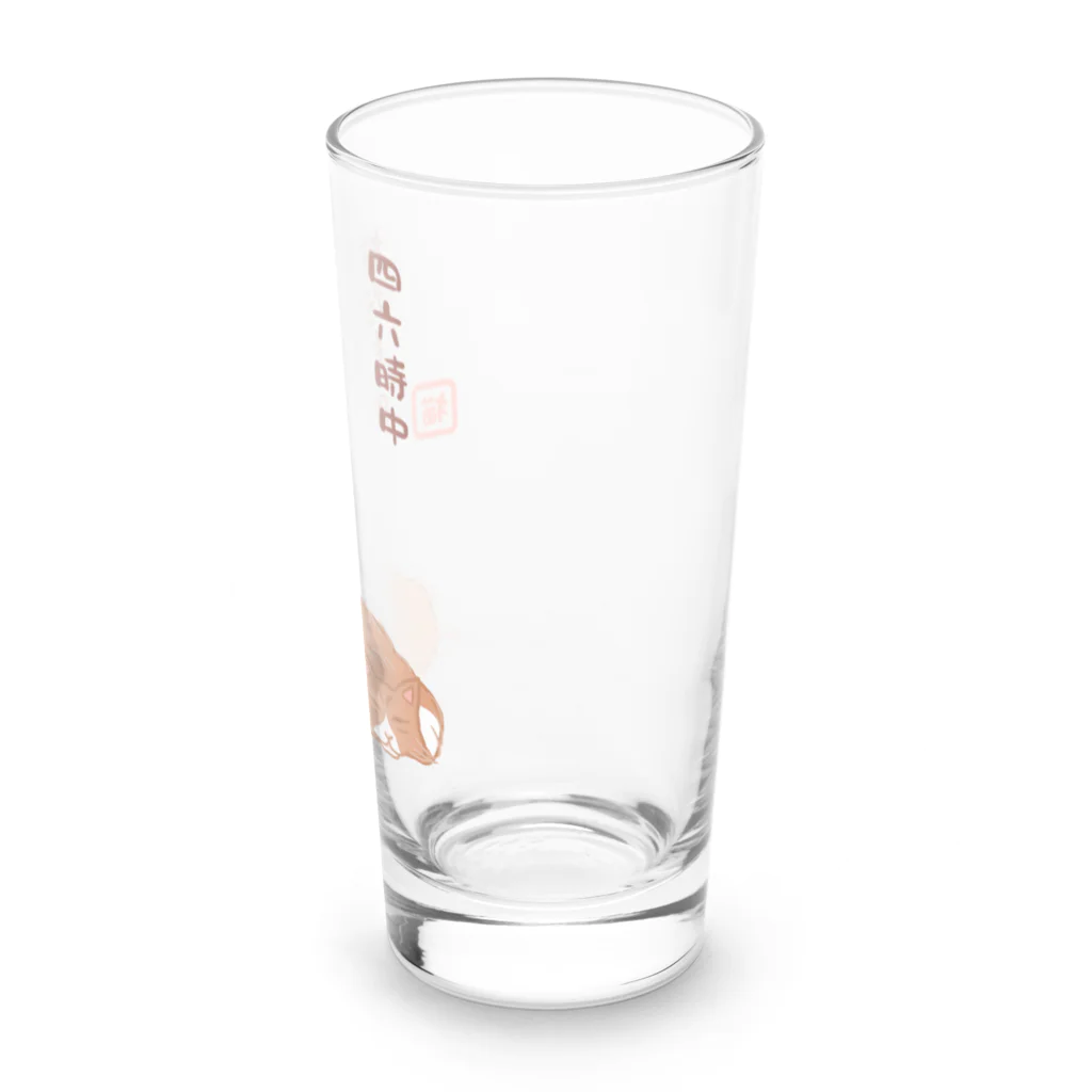 ハナのお店の眠り猫（川柳） Long Sized Water Glass :right