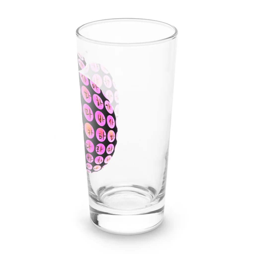 LalaHangeulのはんぐるde林檎　~チェリーピンク~ Long Sized Water Glass :right