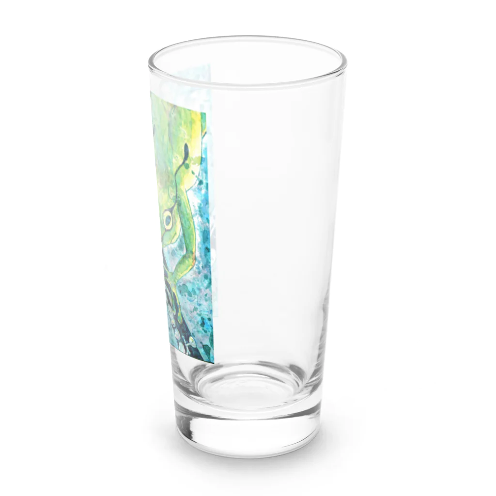 志瓜のSUZURIのカエルとアルトクラリネット Long Sized Water Glass :right