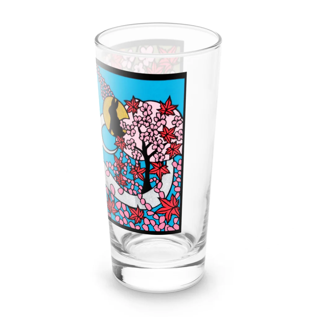 FANTASY PAPERARTの桜と紅葉 Long Sized Water Glass :right