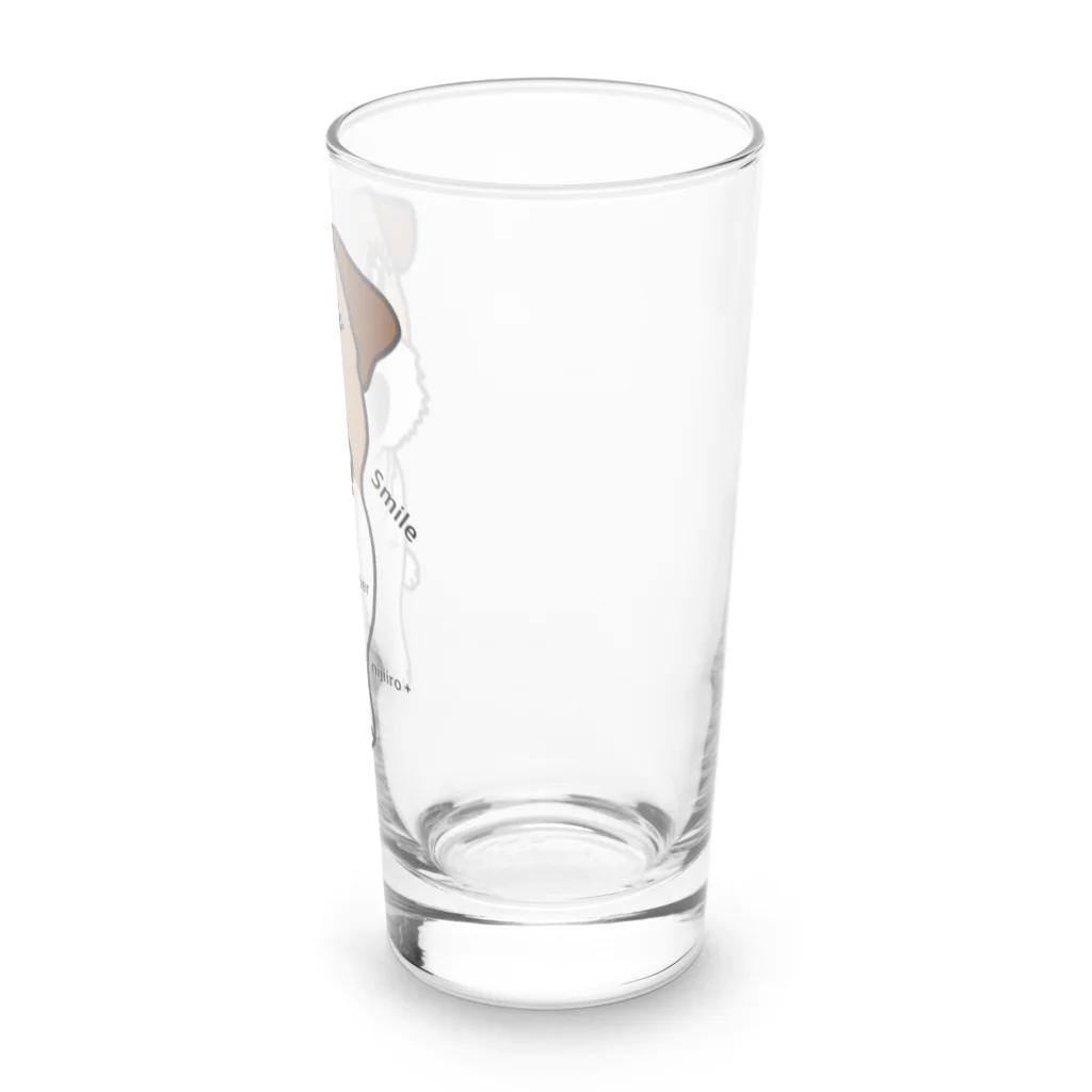 虹色PLUSのスマイル かわいいジャックラッセルテリア犬 Long Sized Water Glass :right