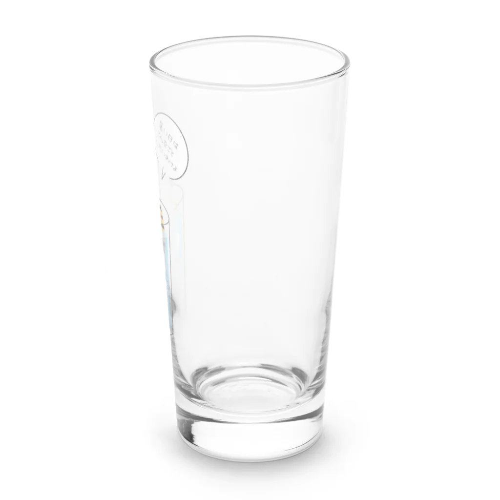 mapechiのトラネコしまお、暑いの苦手 Long Sized Water Glass :right