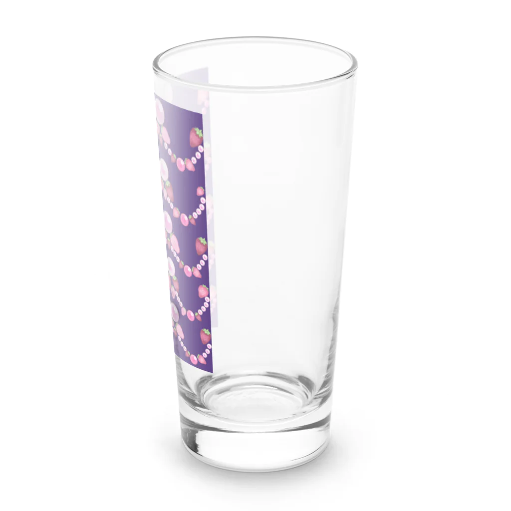 プリズモリイの箱のいちごと水晶玉のふんわり紫魔法 Long Sized Water Glass :right