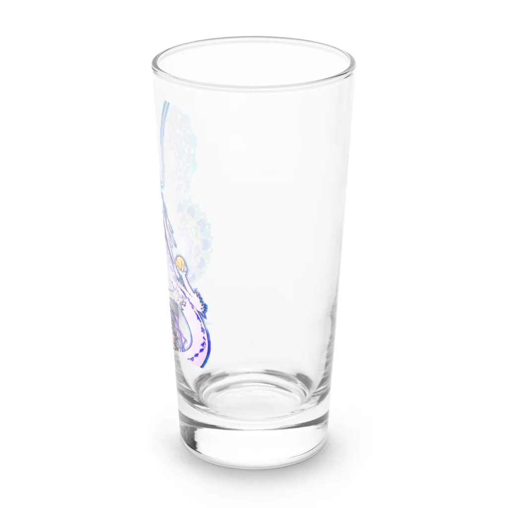 太陽の光降りそそぐ庭の龍を呼ぶマンダラ Long Sized Water Glass :right