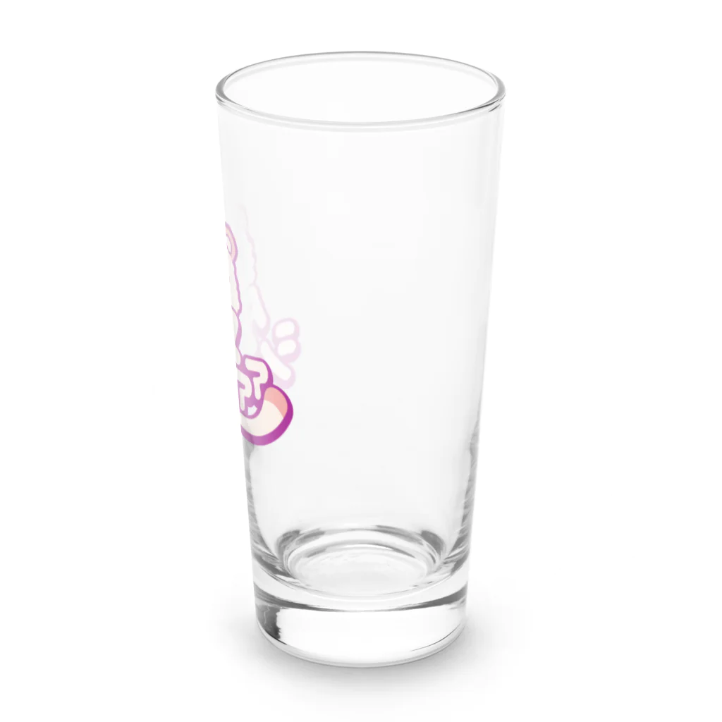 tanuki_msのジンジャーエール・タヌシュアァァ　ロゴ  Long Sized Water Glass :right