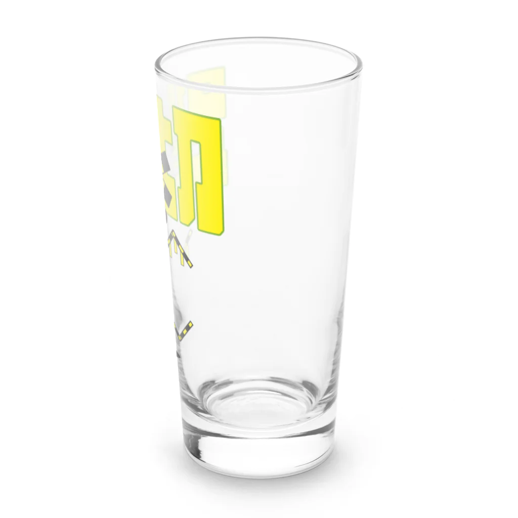 ゴロニャーのダサT屋さんの踏切 カンカンくん 踏切ボーイズへプレゼント Long Sized Water Glass :right