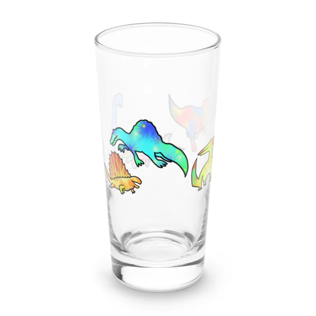 pluのカラフル恐竜❤️💛💚💙💜 Long Sized Water Glass :right