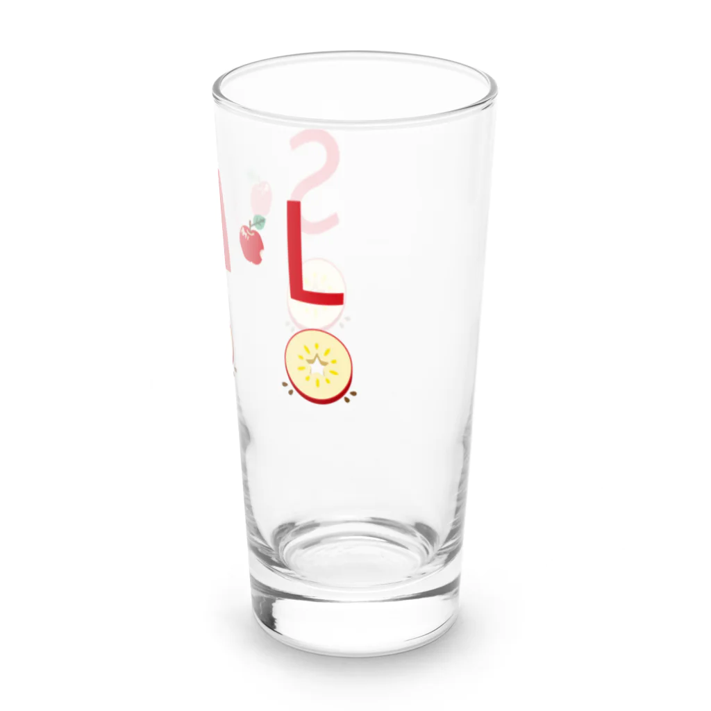 イラスト MONYAAT のML002 SMLTシャツのりんごすたぁ*輪切りのリンゴ Long Sized Water Glass :right