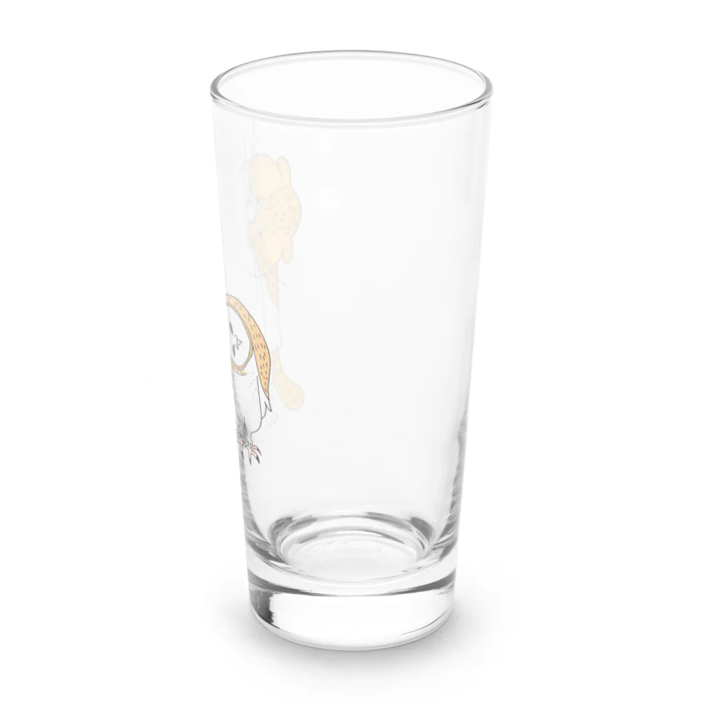 shimeji_omuのネコとメンフクロウ Long Sized Water Glass :right