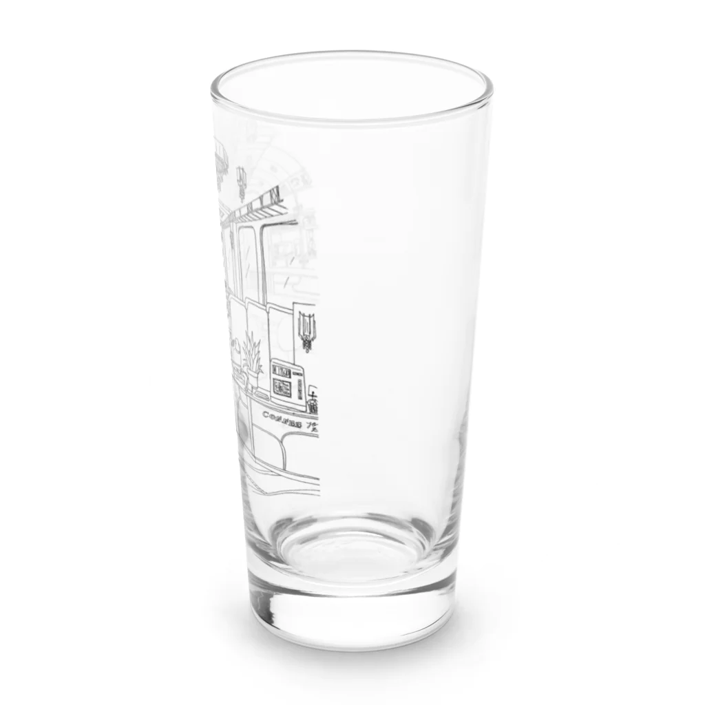 気ままに創作　よろず堂のレトロ純喫茶　黒 Long Sized Water Glass :right