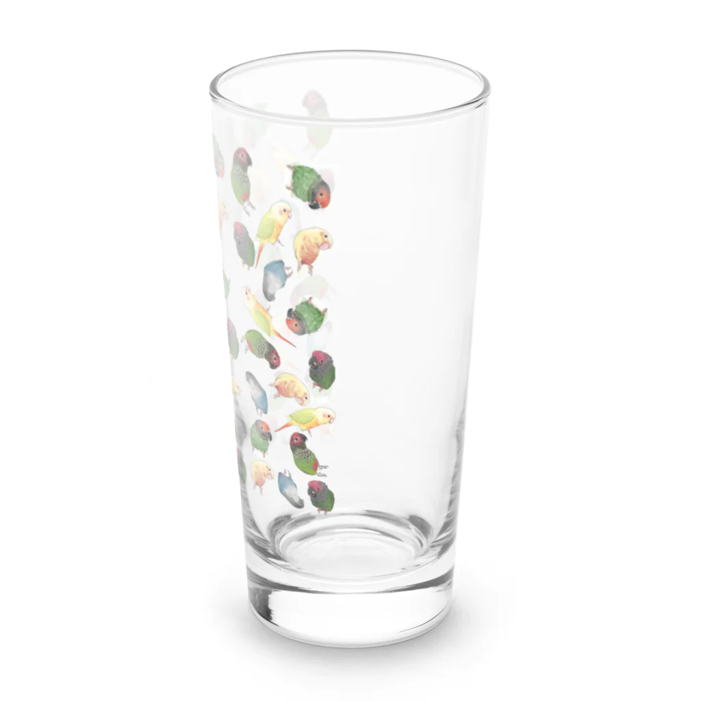 まめるりはことりのたっぷりウロコインコちゃん【まめるりはことり】 Long Sized Water Glass :right