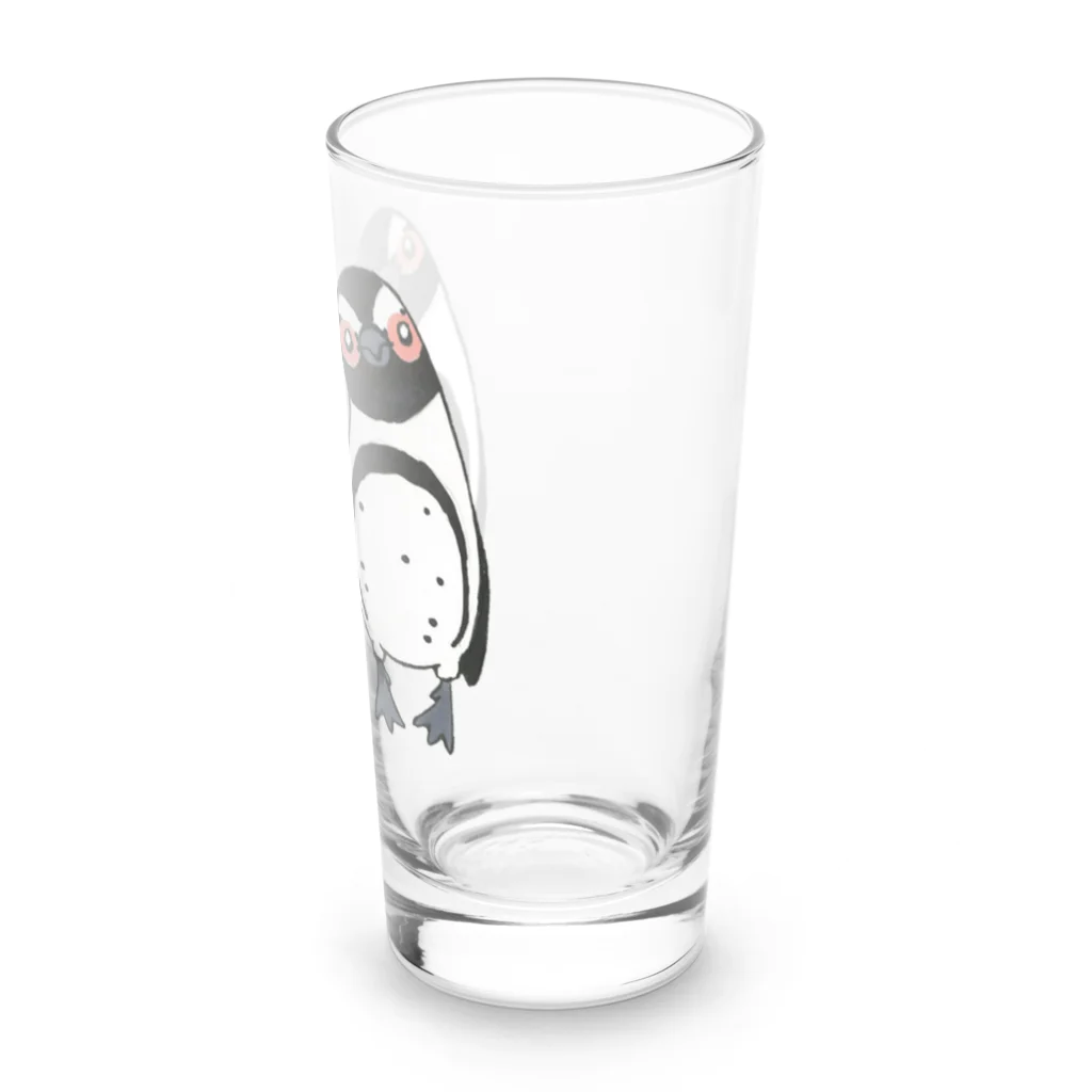 penguininkoの手繋ぎケープペンギンのカップル🐧❤️🐧 Long Sized Water Glass :right