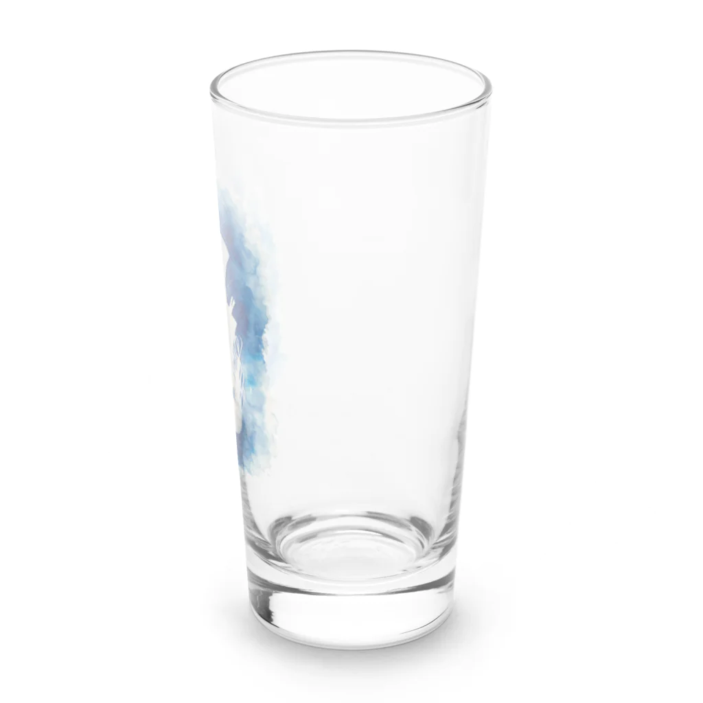 Tender blueの青に染まる Long Sized Water Glass :right