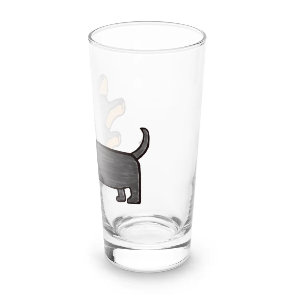 白山羊(シロヤギ)のダックスフンド ケルベロス Long Sized Water Glass :right