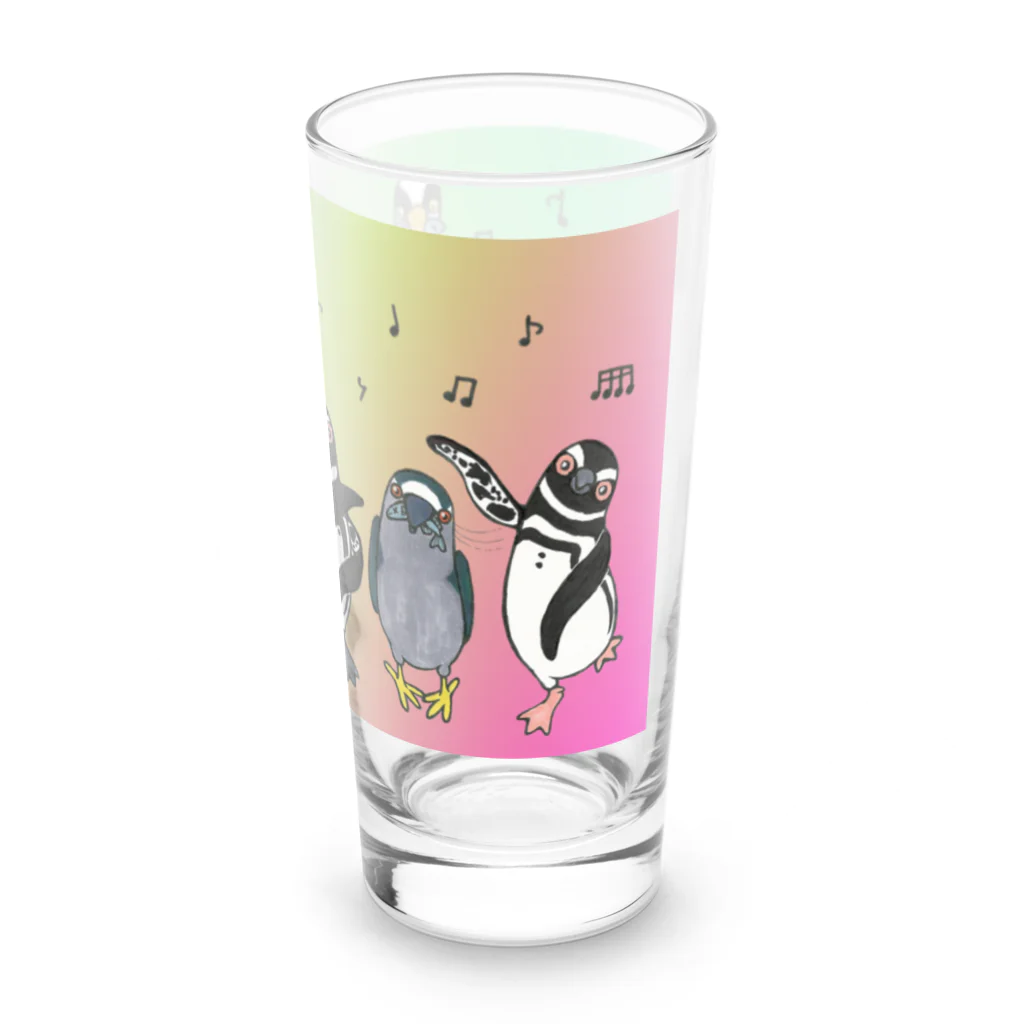 penguininkoのHappiness dancing グラデversion③ Long Sized Water Glass :right